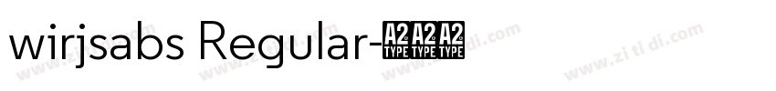 wirjsabs Regular字体转换